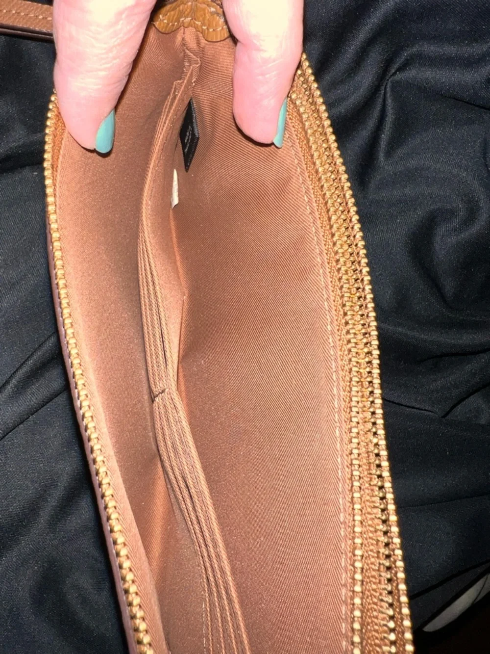 Coach Tan Signature Canvas Wristlet Clutch - Picture 4 of 7